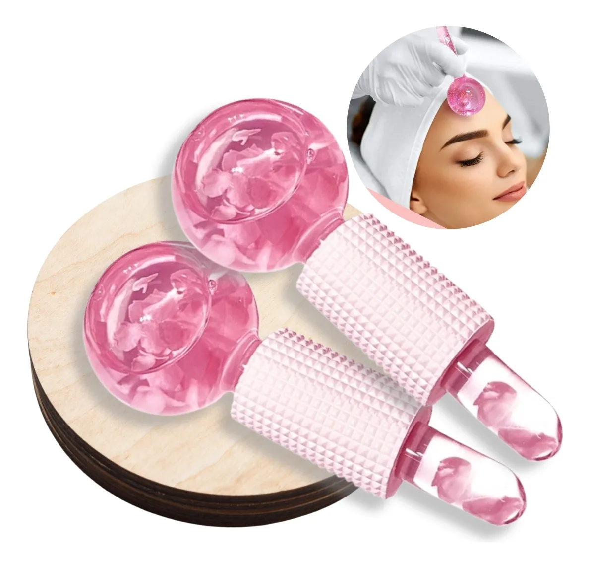 Piel de Porcelana en 10 Min - Masajeador Facial de Cristal Frío