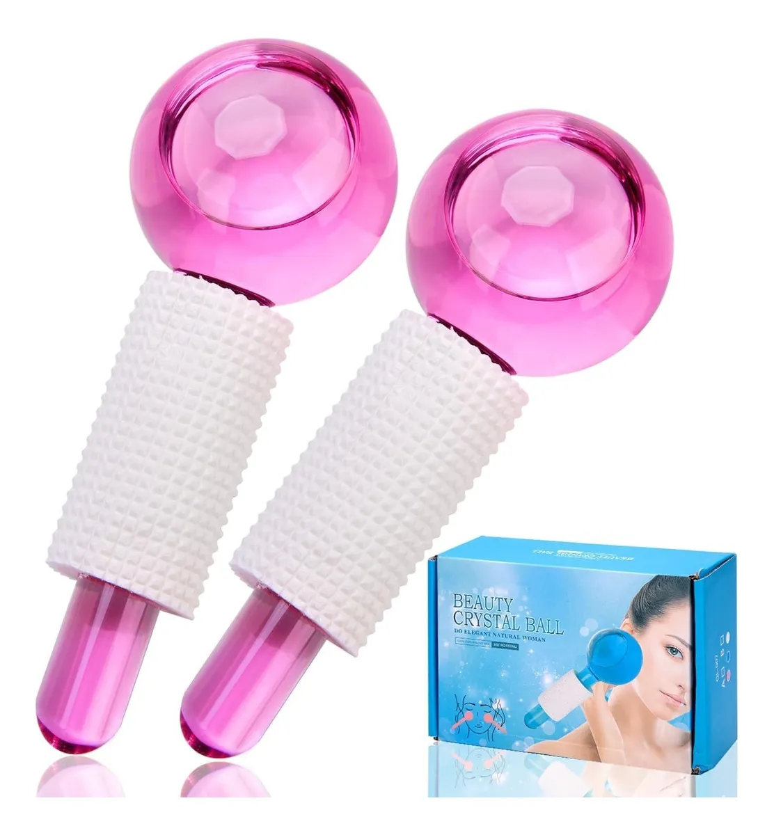 Piel de Porcelana en 10 Min - Masajeador Facial de Cristal Frío