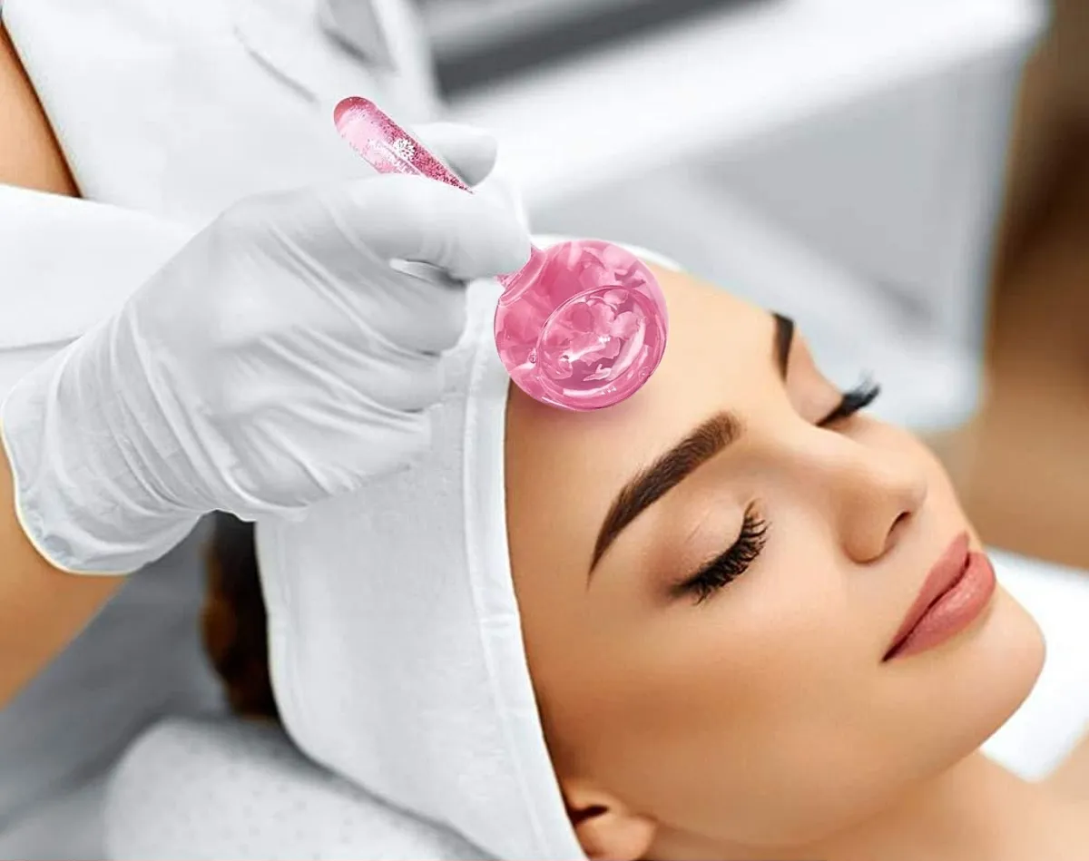 Piel de Porcelana en 10 Min - Masajeador Facial de Cristal Frío
