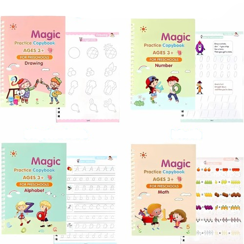Aprendizaje Sin Límites - Kit 4 Libros Mágicos Reutilizables